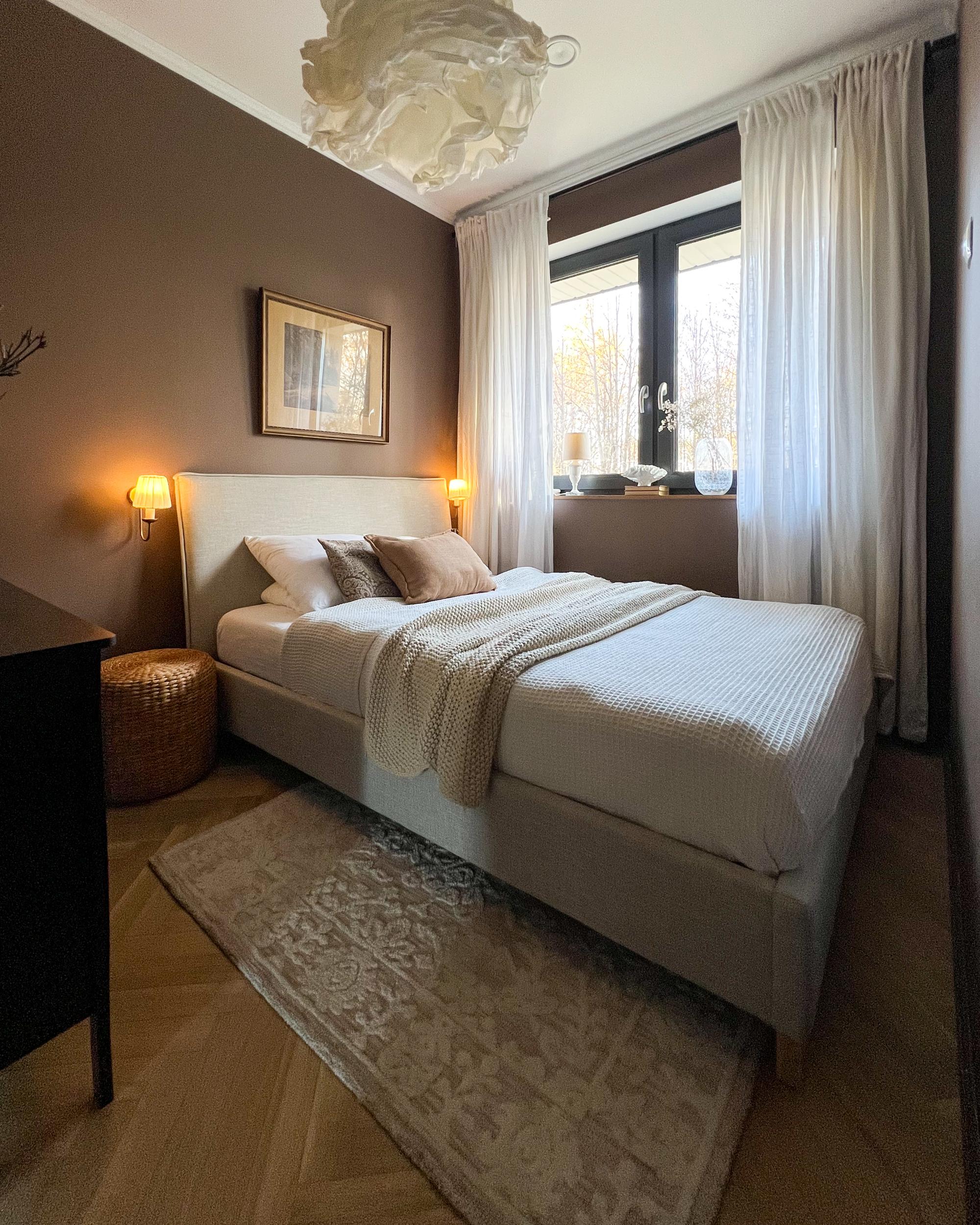 Bed Stof SENNEZ 140 x 200 cm Beige