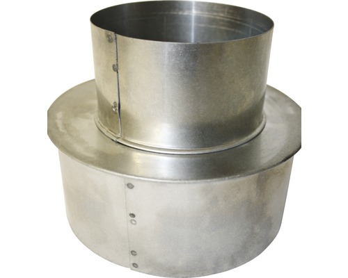 Kachelpijpverlenging Ø80 tot 130 mm, vuurgealuminiseerd