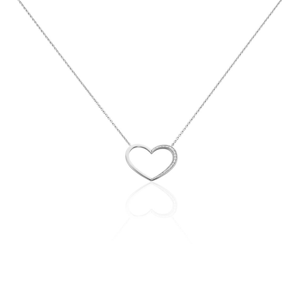 Collier Oflaz Argent Blanc Oxyde De Zirconium