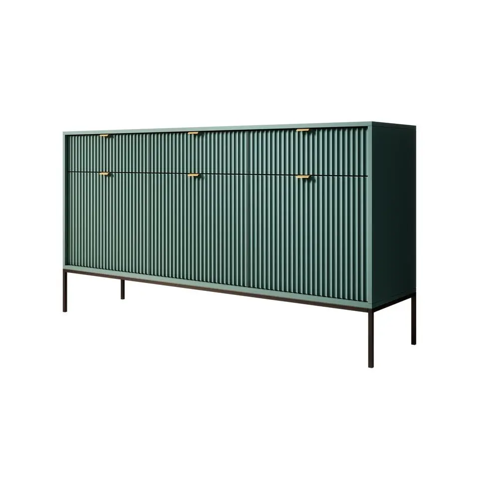 Meubella - Dressoir Navil - Groen - 154 cm