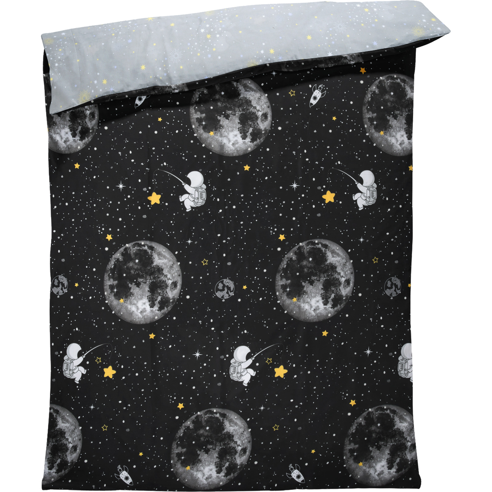 Bettwäsche Micro-Polyester Galaxy universe black