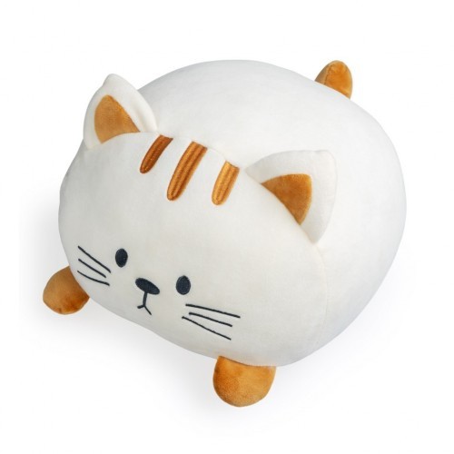 Almofada em formato de gatinho, branca