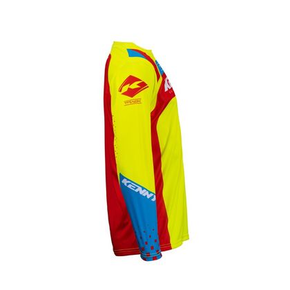 Maillot cross Kenny TRACK FOCUS ENFANT - Jaune / Rouge