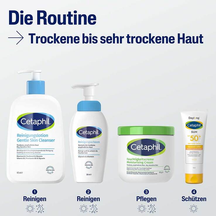 Cetaphil Feuchtigkeitscreme für trockene, empfindliche Haut, 85 ml
