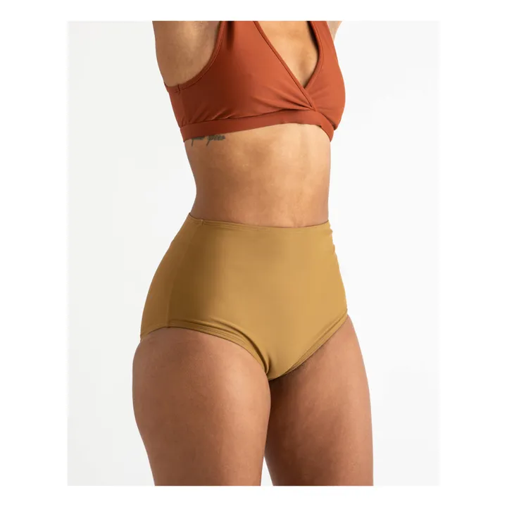 Matona Bas de Mailllot Taille Haute | Brun kaki