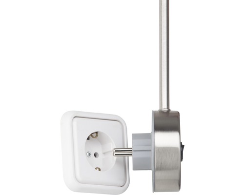 LED-stekkerlamp 3W 250 lm 3000 KH 37 cm nikkel stekkerspot