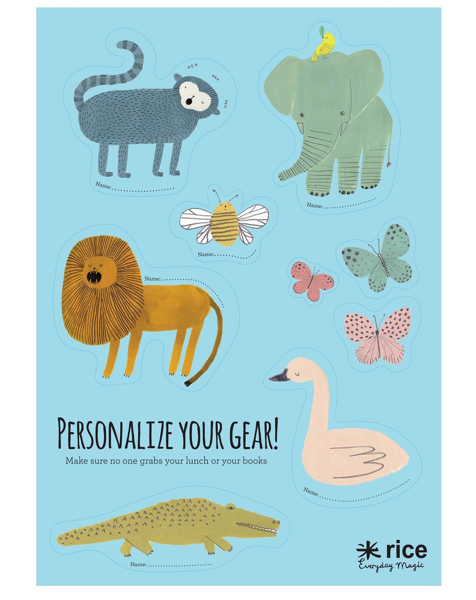 Sticker PERSONALIZE YOUR LUNCHBOX - JUNGLE