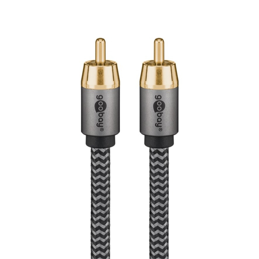 (2m) Mono Stereo-Cinch Audiokabel (65296) - Sharkskin Grey