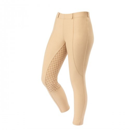 Calça de montaria Performance Warm-it com bandana de gel para mulheres, bege.