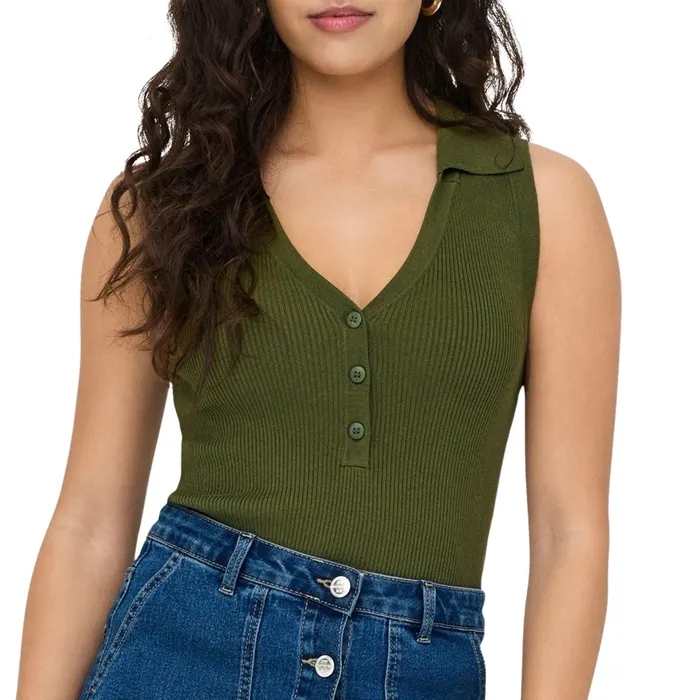 JDY Nanna SL Collar Knit Tanktop Dames