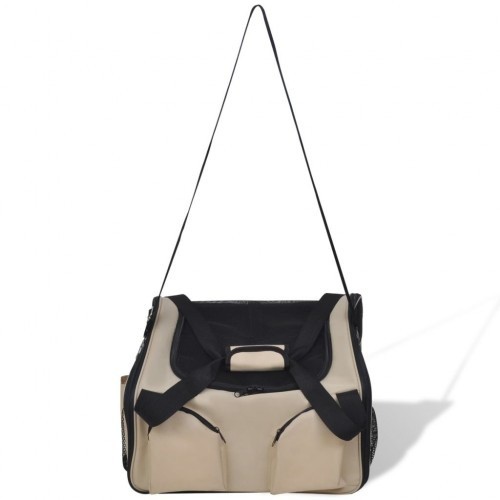 Bolsa marrom para transportar cães