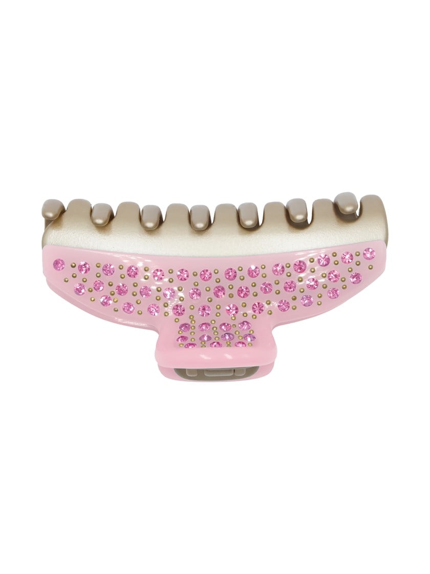 Hårklype med strass Quartz Pink