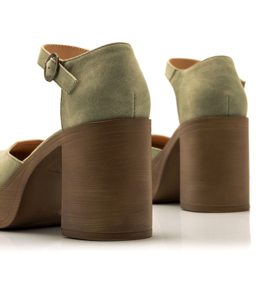 Sapatos Mustang Sixties Verdes - Altura do Salto 8cm -