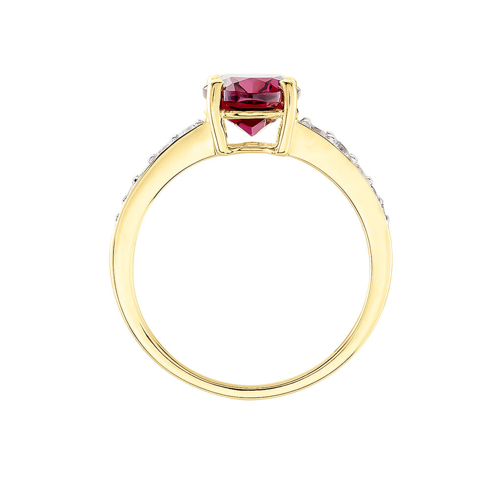 Bague Rhodolite Fever Or Jaune Rhodolite Oxyde De Zirconium