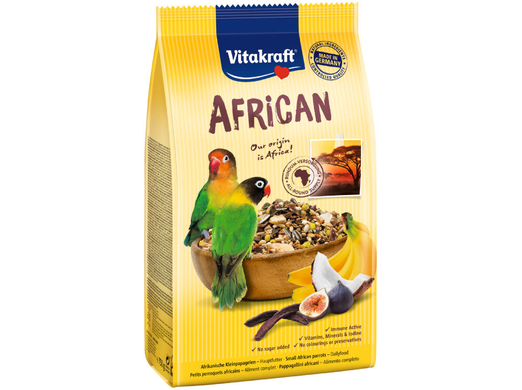ALIMENTO PARA AGAPORNIS VITAKRAFT AFRICAN AROMA 750G