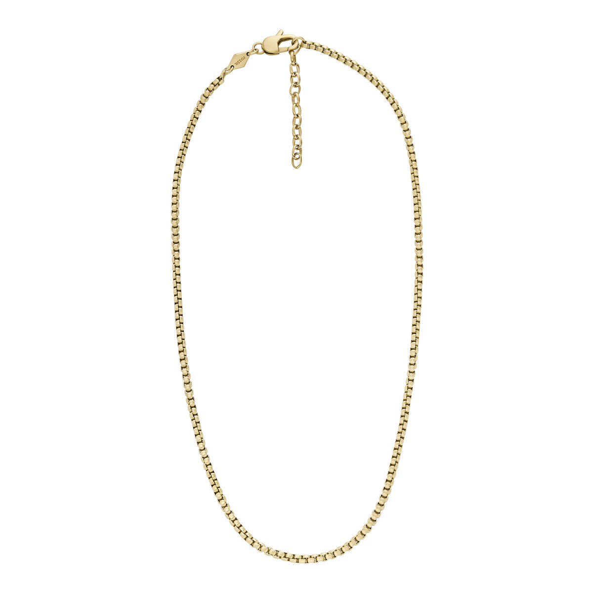Collier FOSSIL acier inoxydable doré 51 cm