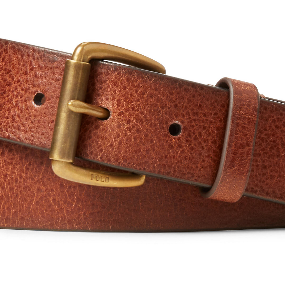 POLO RALPH LAUREN<br>Cinto de couro marrom