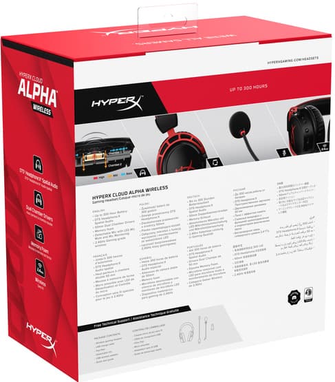 HyperX Cloud Alpha trådløse gaming headset (rød/sort)