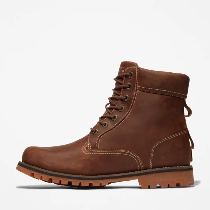 Bota impermeável robusta II de 6 polegadas para homem, na cor marrom claro.