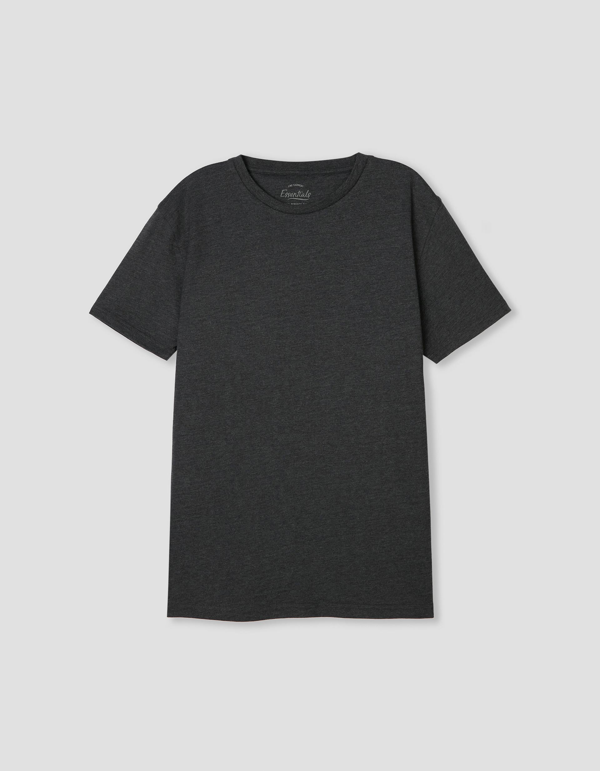 T-shirt Básica, Cinza Escuro