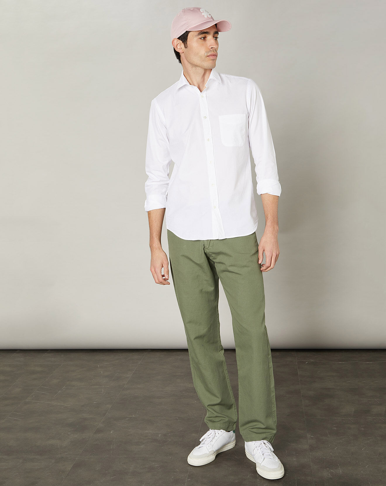 Hartford Chemise slim Storm Pat blanche