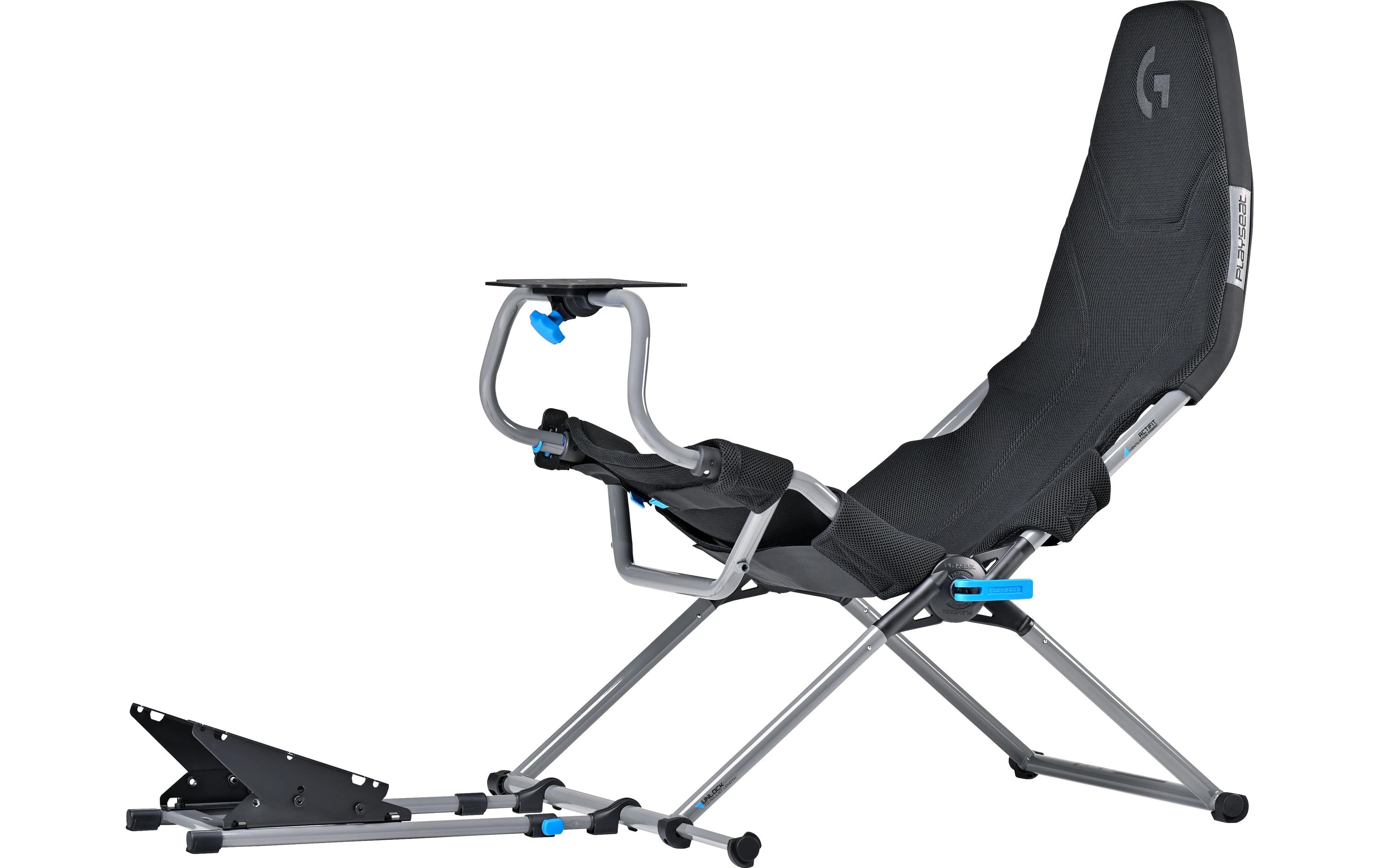 Challenge X – Logitech G Edition Grau/Schwarz<br>Gaming-Stuhl mit zusammenklappbaren Design