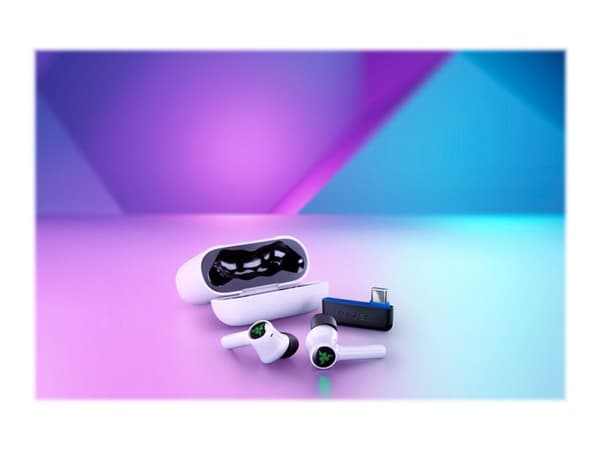 Razer Hammerhead HyperSpeed - Xbox Licensed - True wireless-hodetelefoner med mikrofon - i øret - Bluetooth / 2,4 GHz radiofrekvens - aktiv støydempi