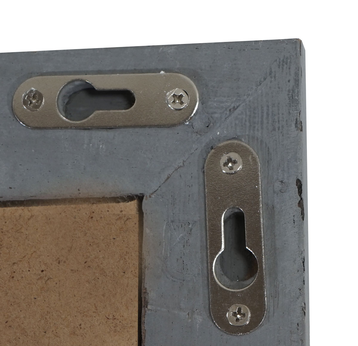 Bilderrahmen Set H246, Fotorahmen Holzrahmen, 3x 21x26cm 1x 26x36cm 1x 36x51cm Shabby Landhaus ~ grau