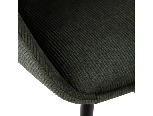 PRO LIVING - Tabouret de bar Lot de 2 T. Ada vert velours cotelé (plan)