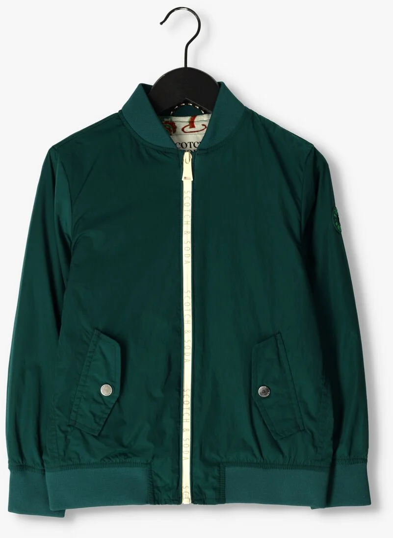 SCOTCH & SODA donkergroene scotch & soda  water repellent bomber jacket