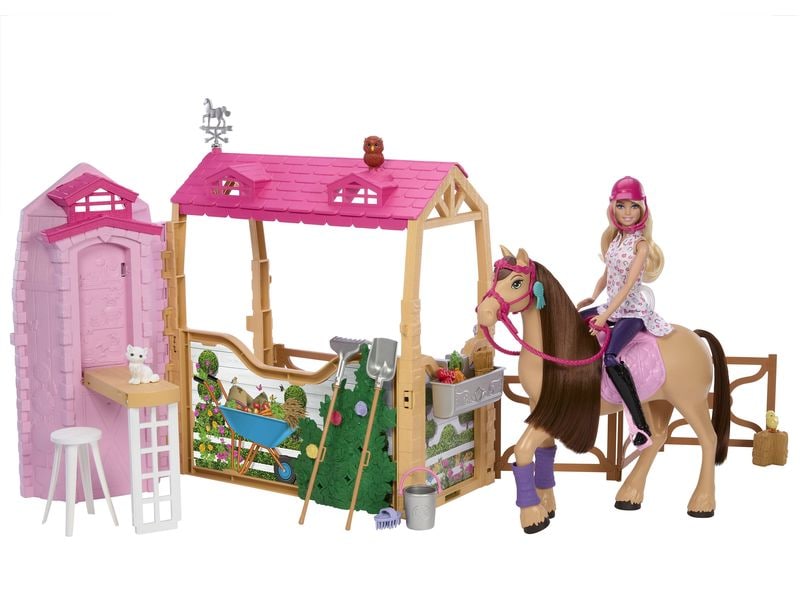 Barbie Spielset Barbie The Ultimate Stable Pferdestall-Spielset mit Puppe, Spielzeugpferd und Zubehör