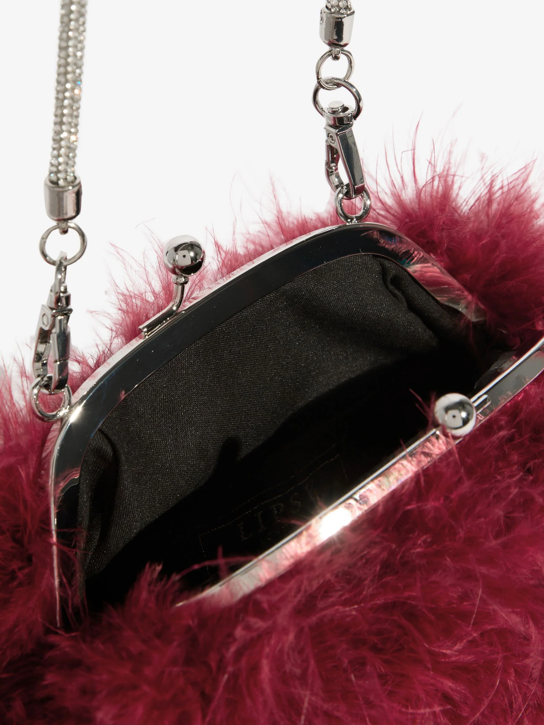 Bordeauxrood - Lipsy Feather Top Handle Clutch Bag