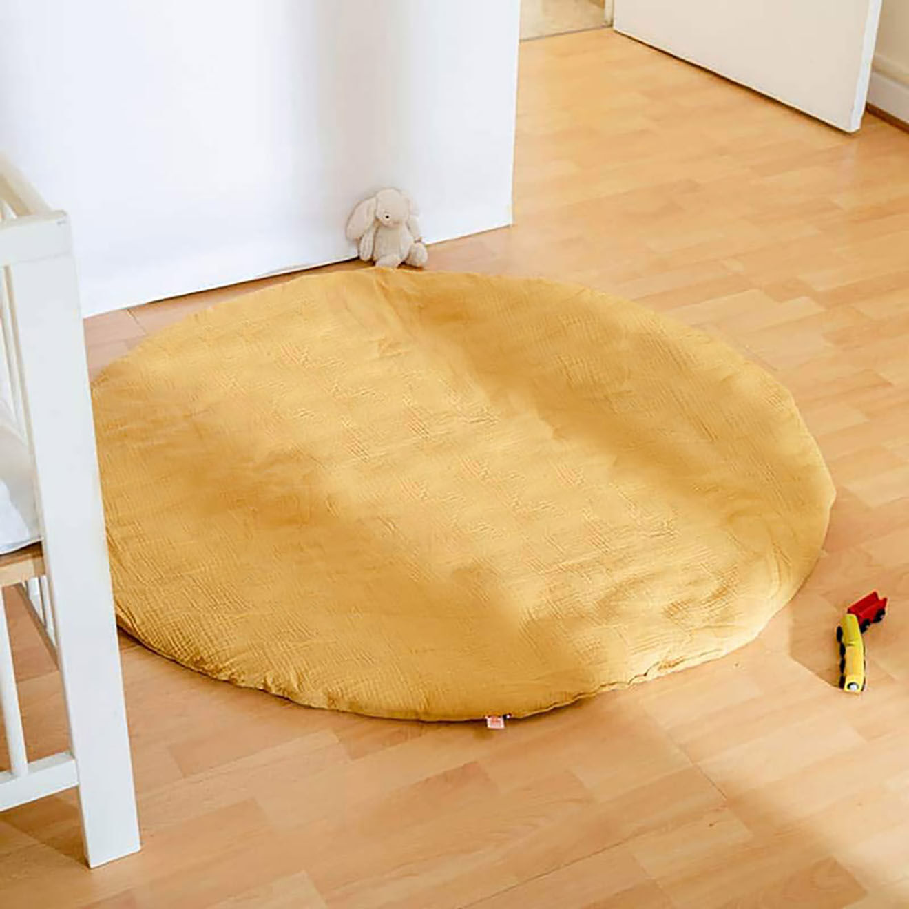 Papate Tapis d'Eveil Havane en Coton Bio honey - 115x115 cm