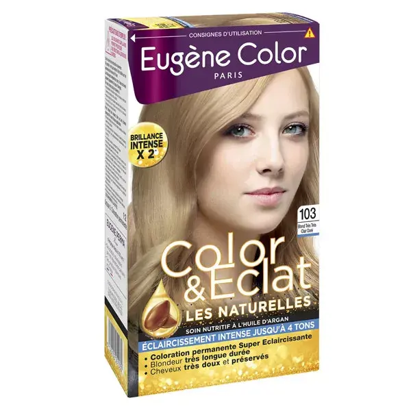 Eugène Color Les Naturelles Creme de coloração permanente para cabelos nº 103 Louro Dourado Muito Claro