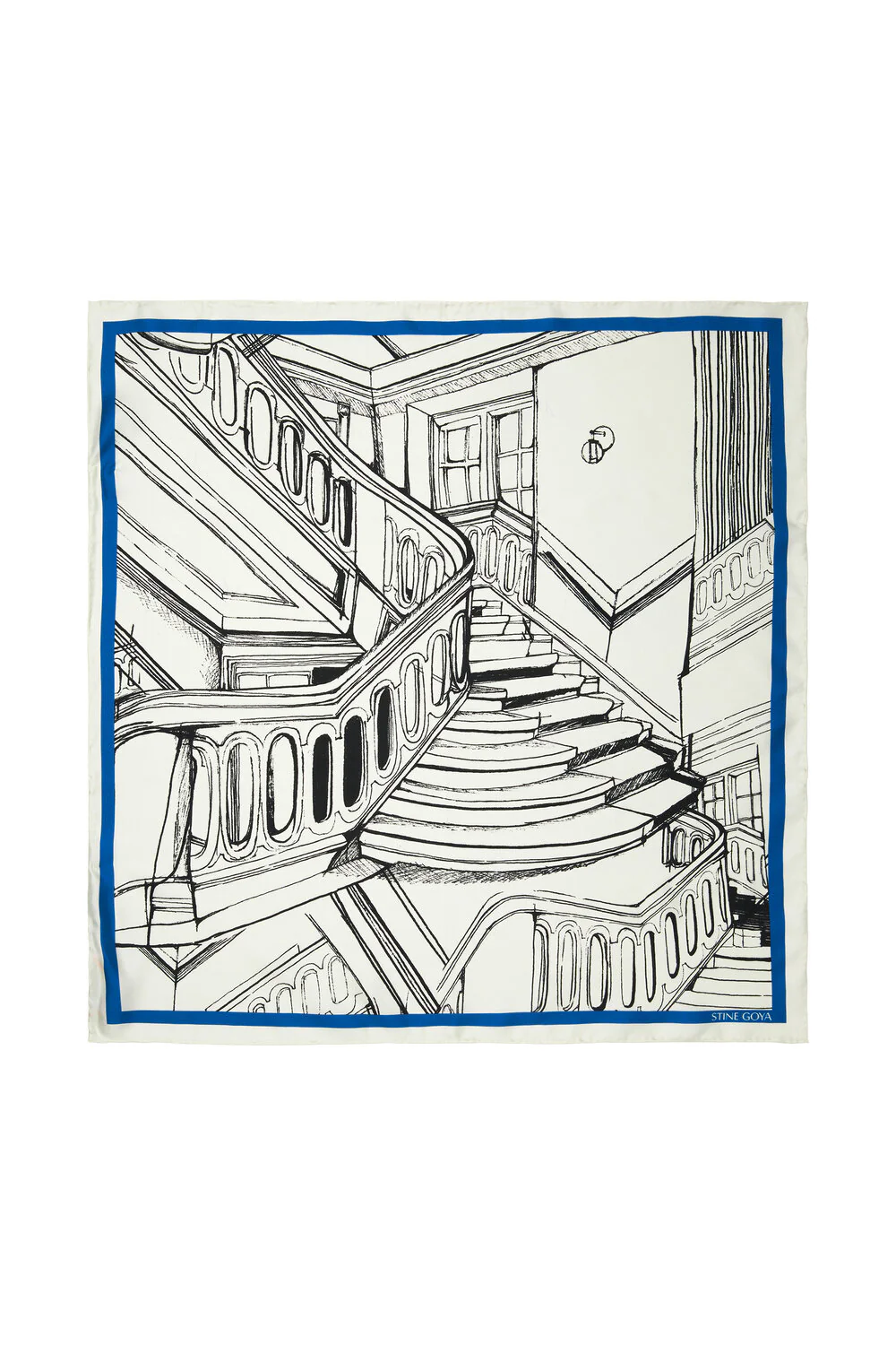 Stine Goya  Silketørklæde, Small - Fineline Staircase