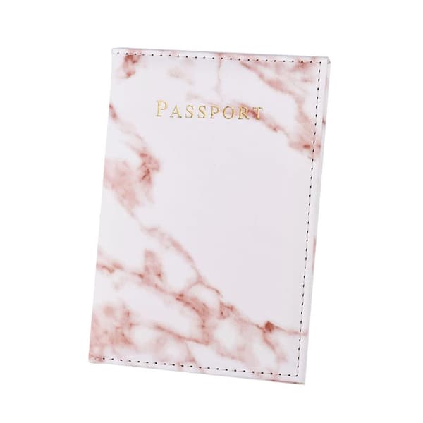 Passveske rosa marmor skinn skinn gull