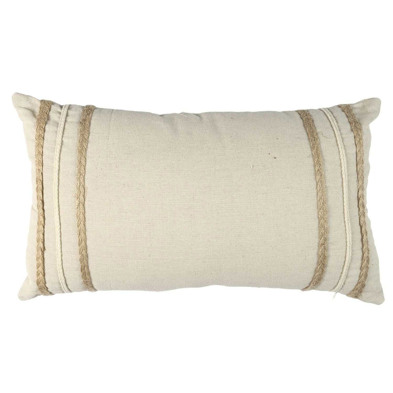 Home Deco Factory Coussin tressé beige - 50x30 cm