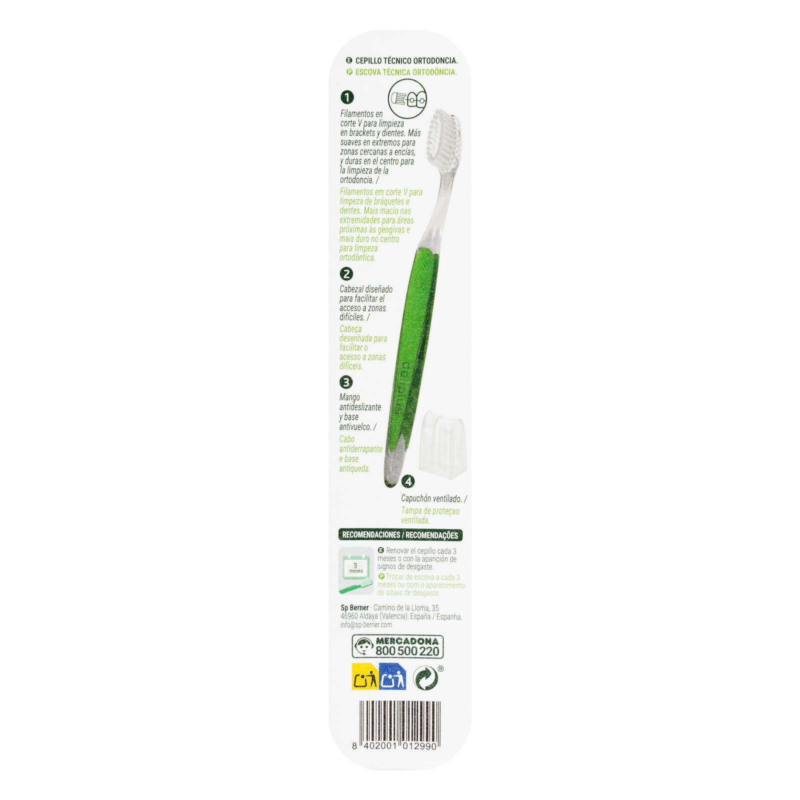 Brosse à dents orthodontique spéciale Deliplus