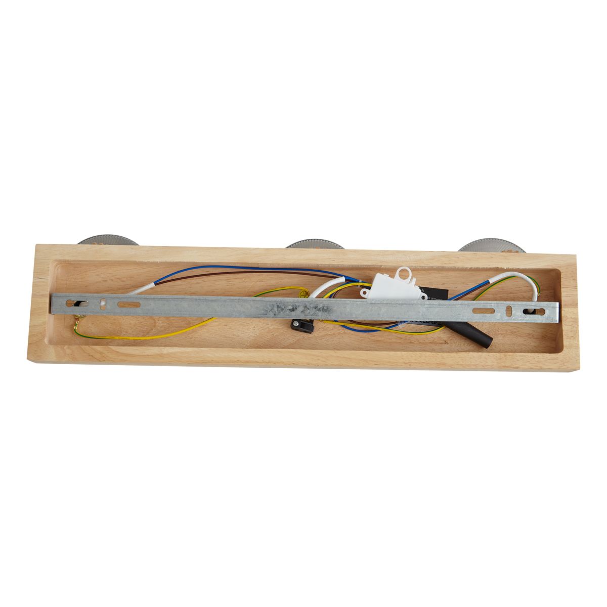 Moderne spot hout met smoke glas 3-lichts draai- en kantelbaar - Gracy