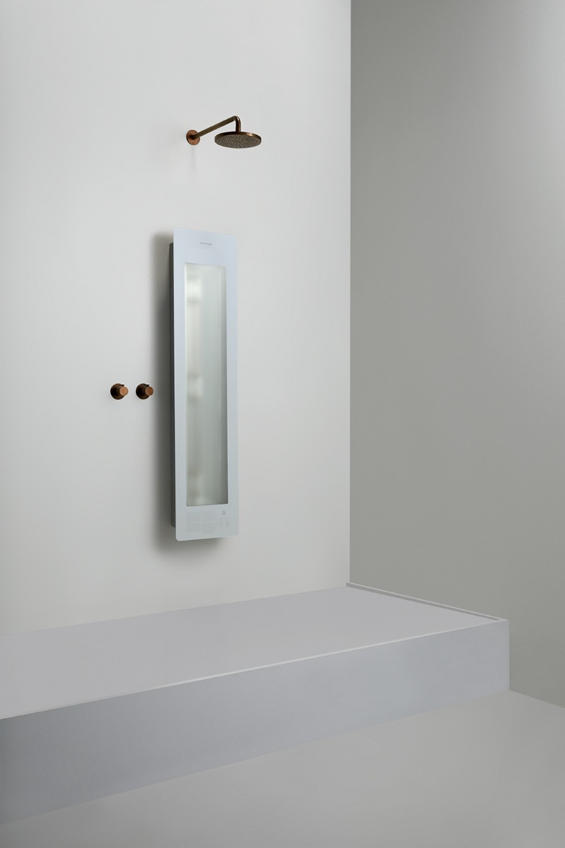 Sunshower Round Plus Medium White infraroodlamp en UV 33x140x10cm opbouw