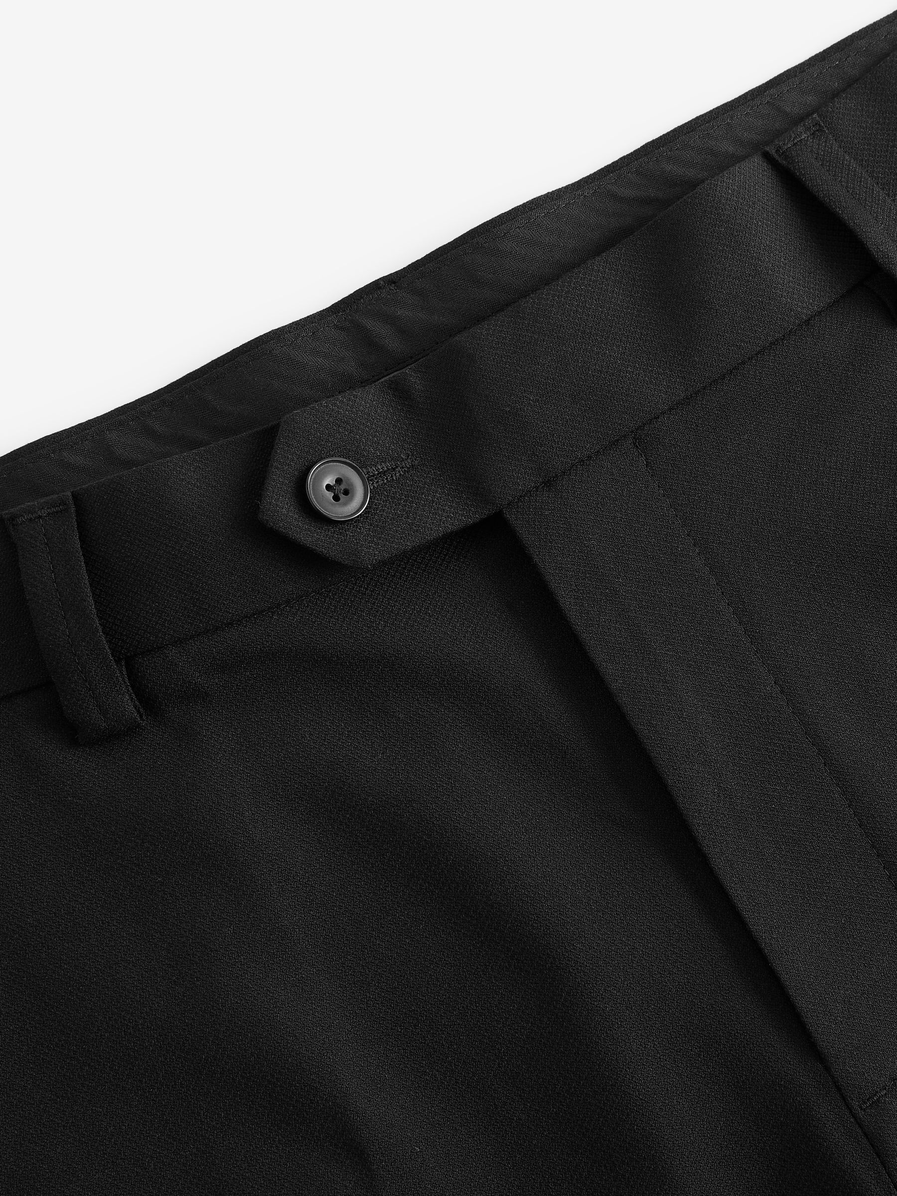 Zwart - Modieuze broek met textuur