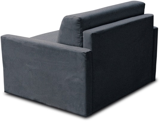CITY - Fauteuil convertible Aosta tissu gris foncé couchage 75x195 cm