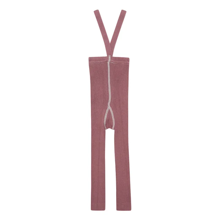 Silly Silas Collants à Bretelles Coton Bio Sans Pieds | Vieux Rose