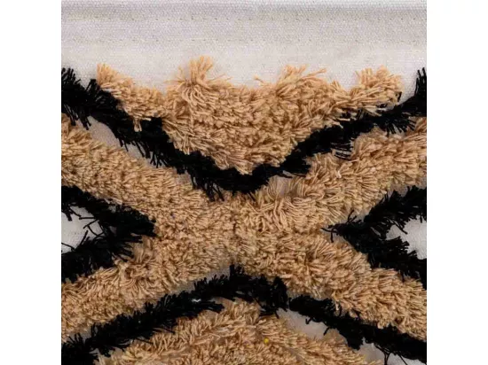 Panier de rangement en métal et tissu 31x18x17/23