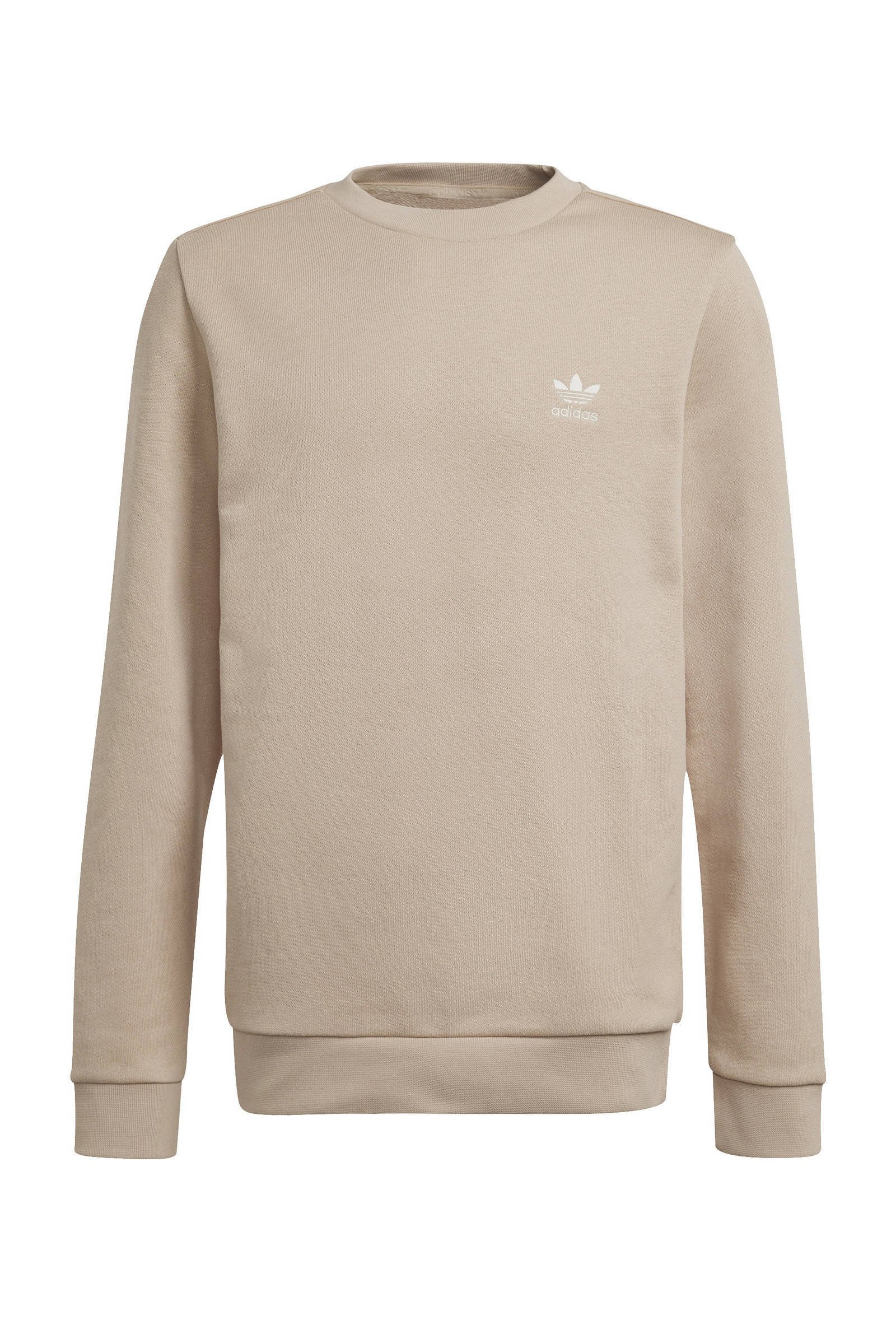 adidas sweater met logo beige