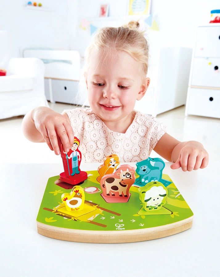 Geräusche-Puzzle BAUERNHOF 7-teilig