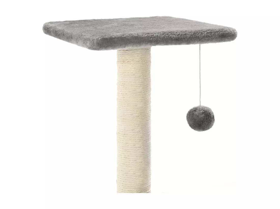 Arbre à chat avec griffoirs en sisal 65 cm Gris
