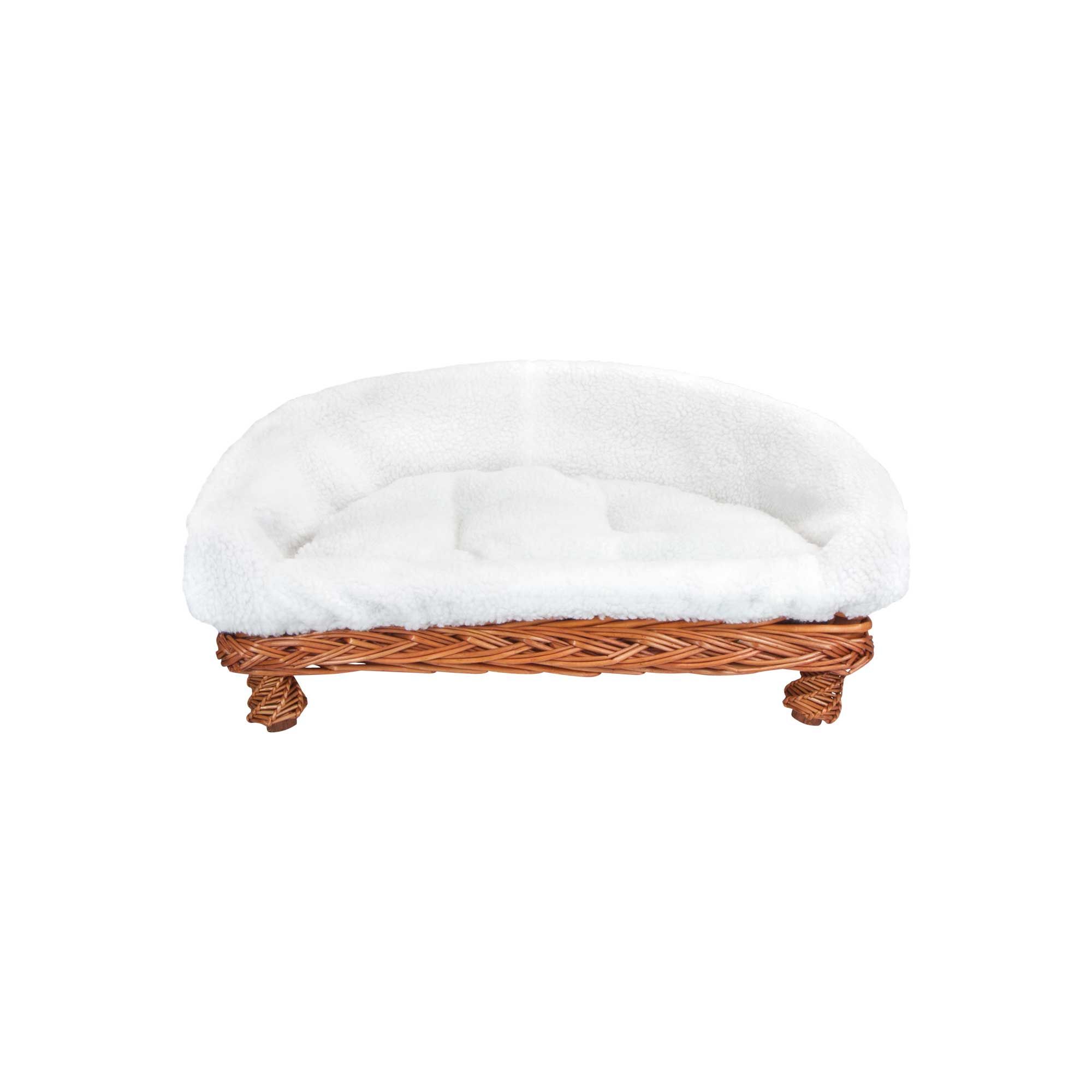 Weidenkorb Sofa für Hunde