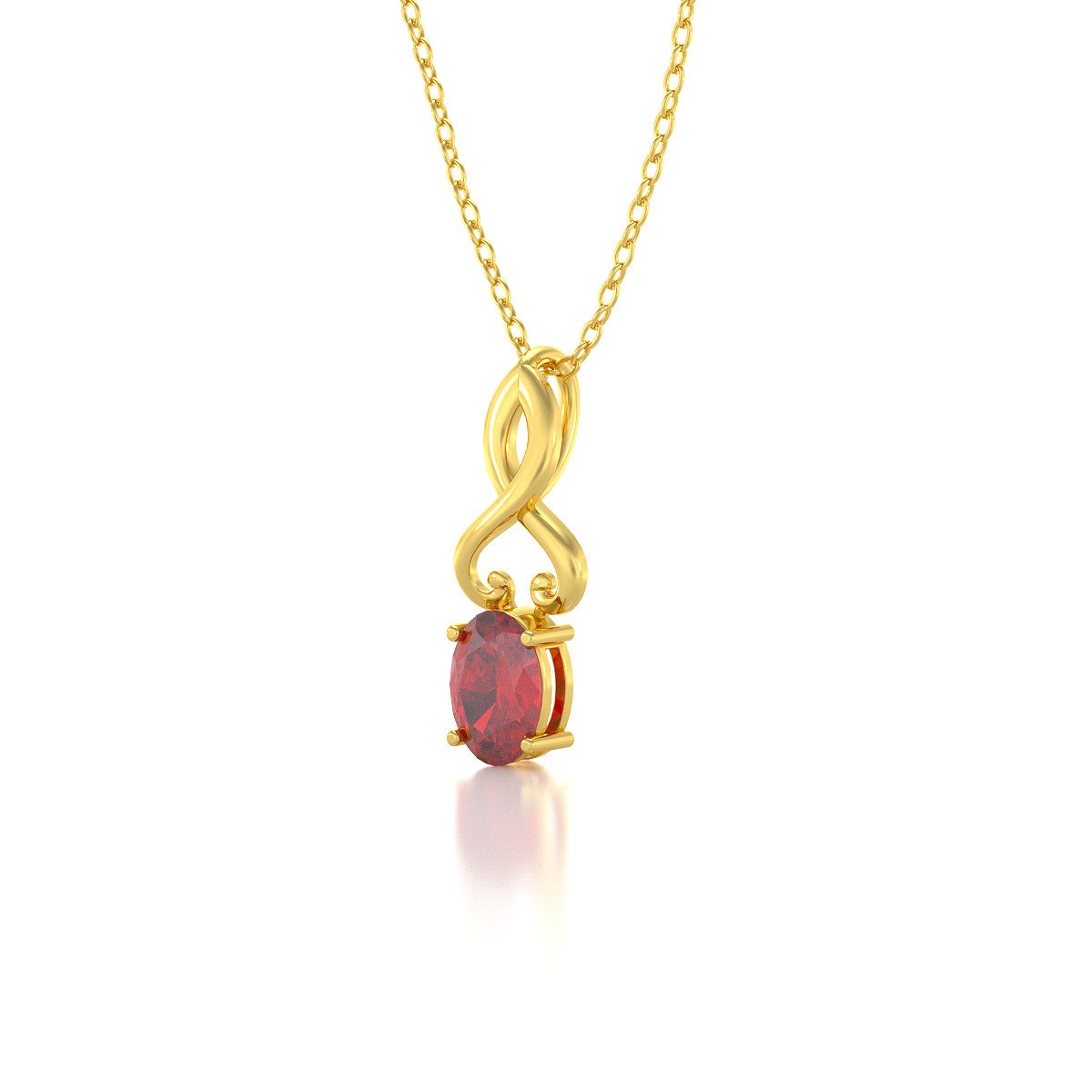 Collier Pendentif Or Jaune Rubis - Bijou d'Exception pour un Anniversaire Inoubliable | Aden
