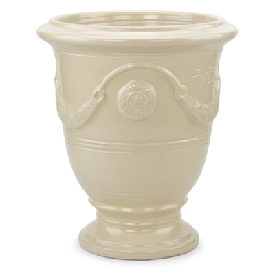 Pflanzkübel Vase d’Anduze, Cremeweiß, Groß